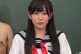 Japanese schoolgirl Serves Horny Guys - free porn video