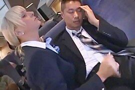 Hot Handjob from sexy Stewardess - free porn video