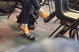 Candid Japanese Girl Toms Shoeplay in class - free porn video