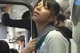 Japanese School Girl On Public Bus Getting Her Pussy Wet - free porn video