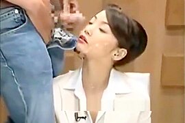 Japanese News Reporter Facial #2 - free porn video