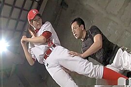 Sexy Japanese babe bounded sucking cock like mad! - free porn video