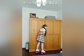 Self Bondage schoolgirl - free porn video