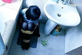 Pretty Girl Tied Up With Duct Tape - free porn video