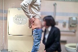 Smartphone individual shooting Standing back POV from job hunting JD and fellatio in a multi-purpose toilet....289 - free porn video