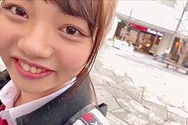 純真無垢な制服美女がラブラブデート中に足で男の股間サワサワやパンチラで勃起誘発 - free porn video