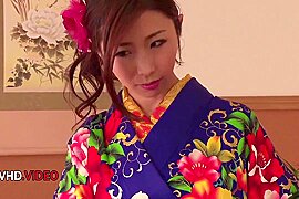 Seductive Japanese Woman In Kimono Gives Hot Blow Job On Cam With Ayumi Shinoda - free porn video